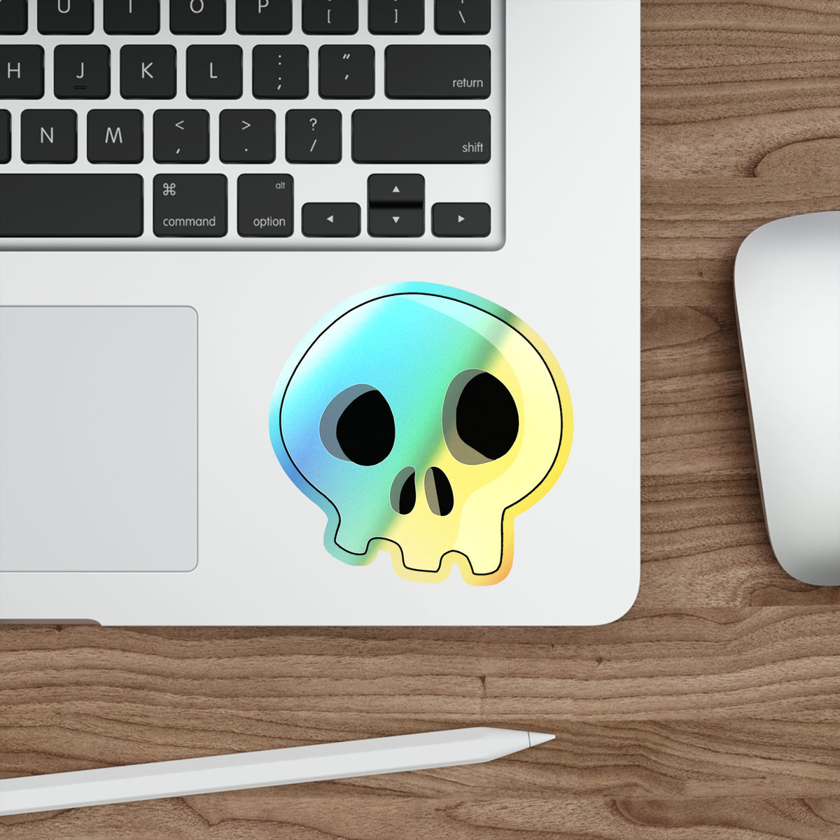 Trench Skull (No Jaw) Holographic Sticker