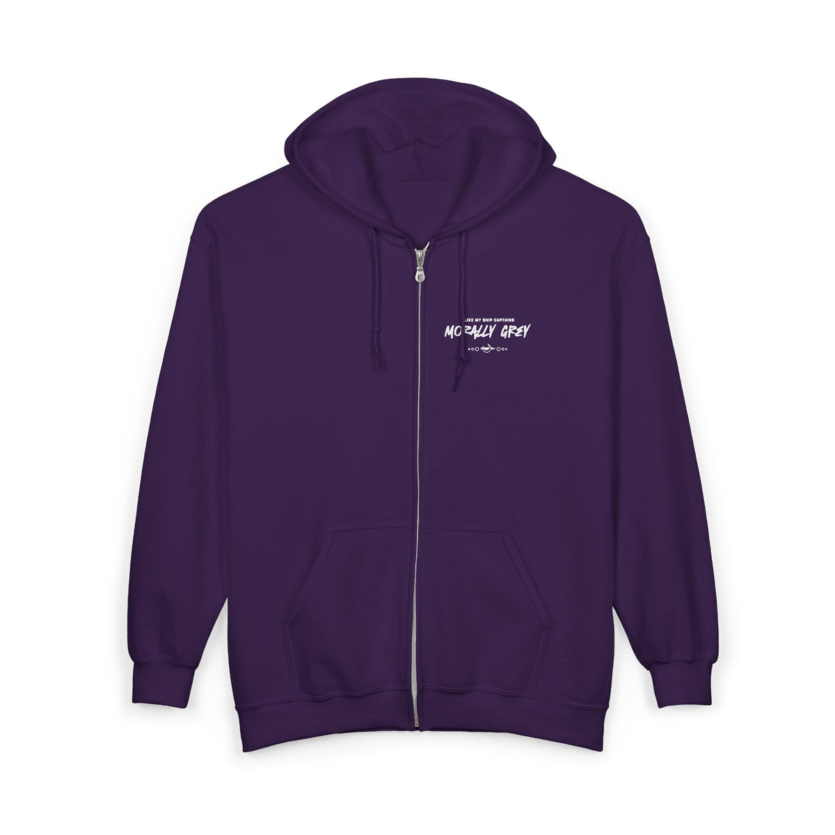 I Like My Ship Captains Morally Grey Zip Hoodie