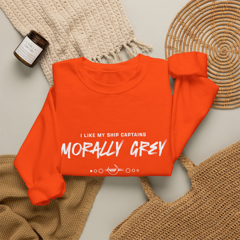 I Like My Ship Captains Morally Grey Crewneck Sweatshirt - Colors