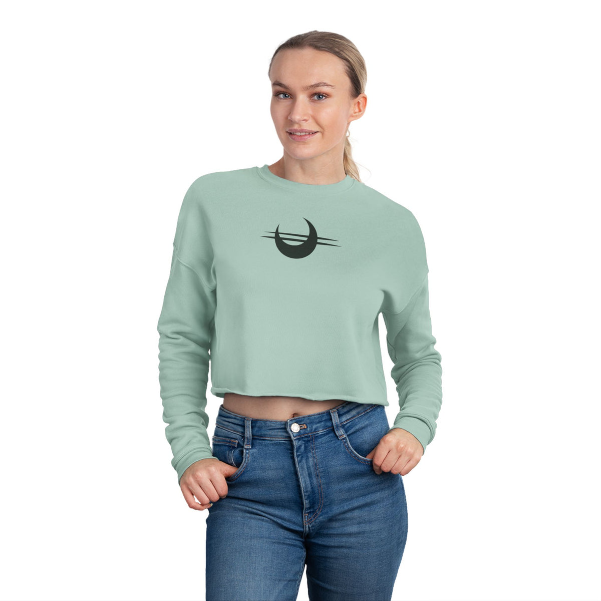 Stay Sturdy, Frens Crest Cropped Sweatshirt