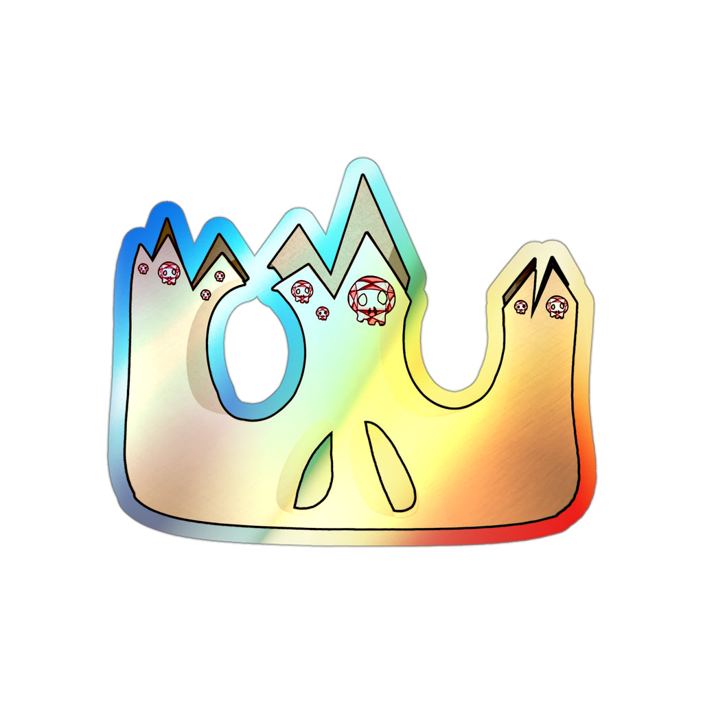Crown Skull Holographic Sticker
