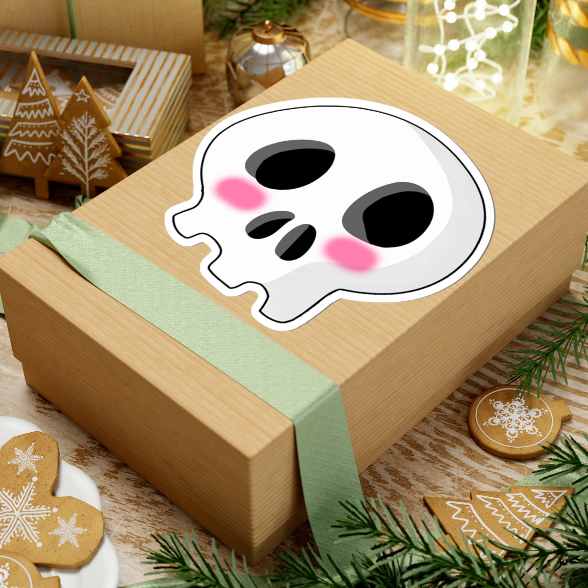 Shy Skull Sticker