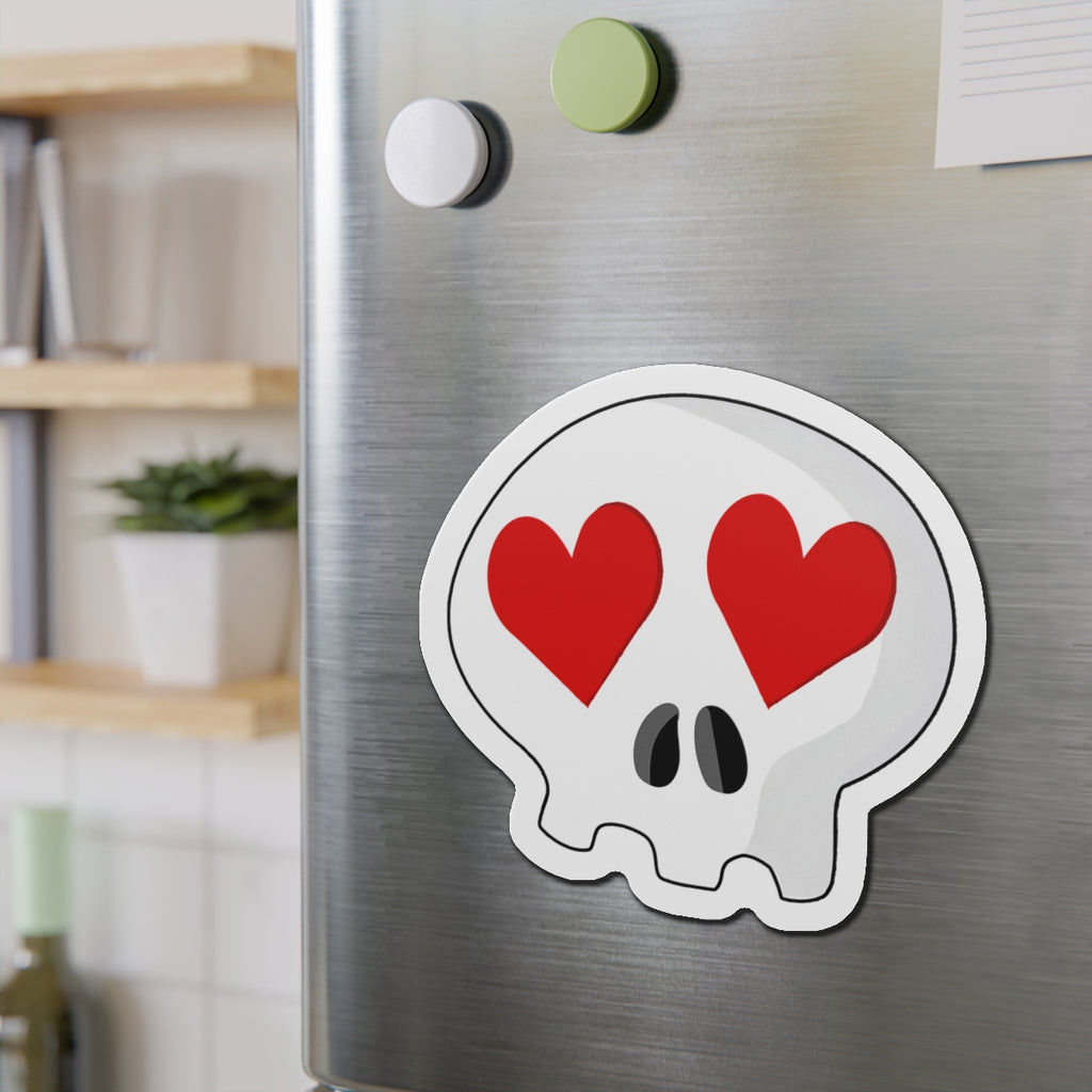 Heart-Eyes Skull Magnet
