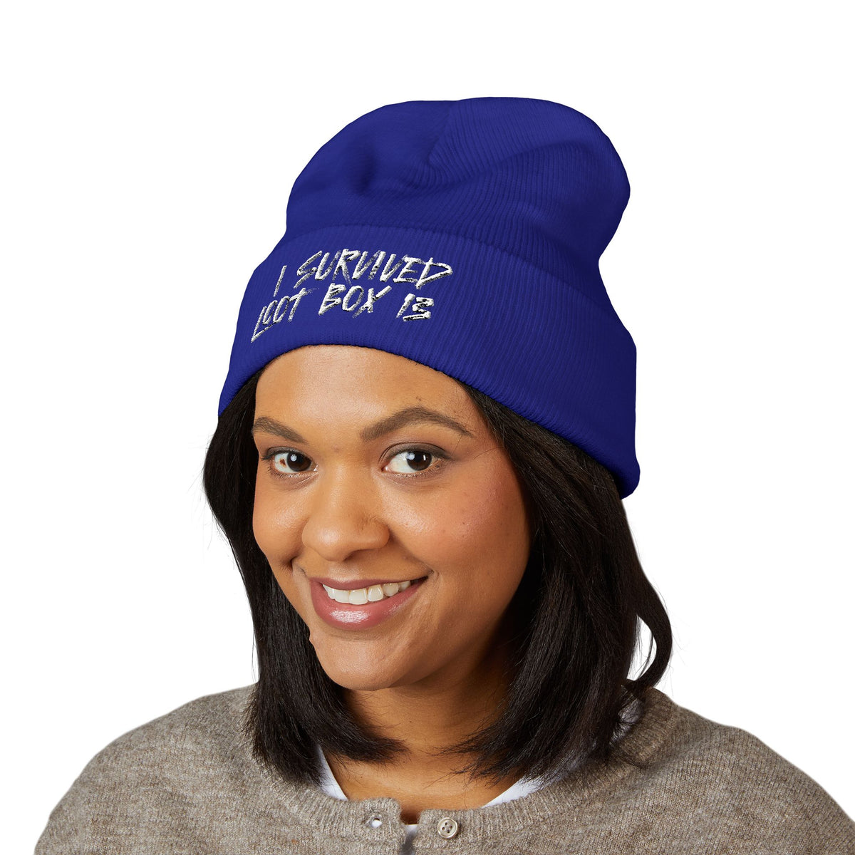 I Survived Loot Box 13 Embroidered Beanie