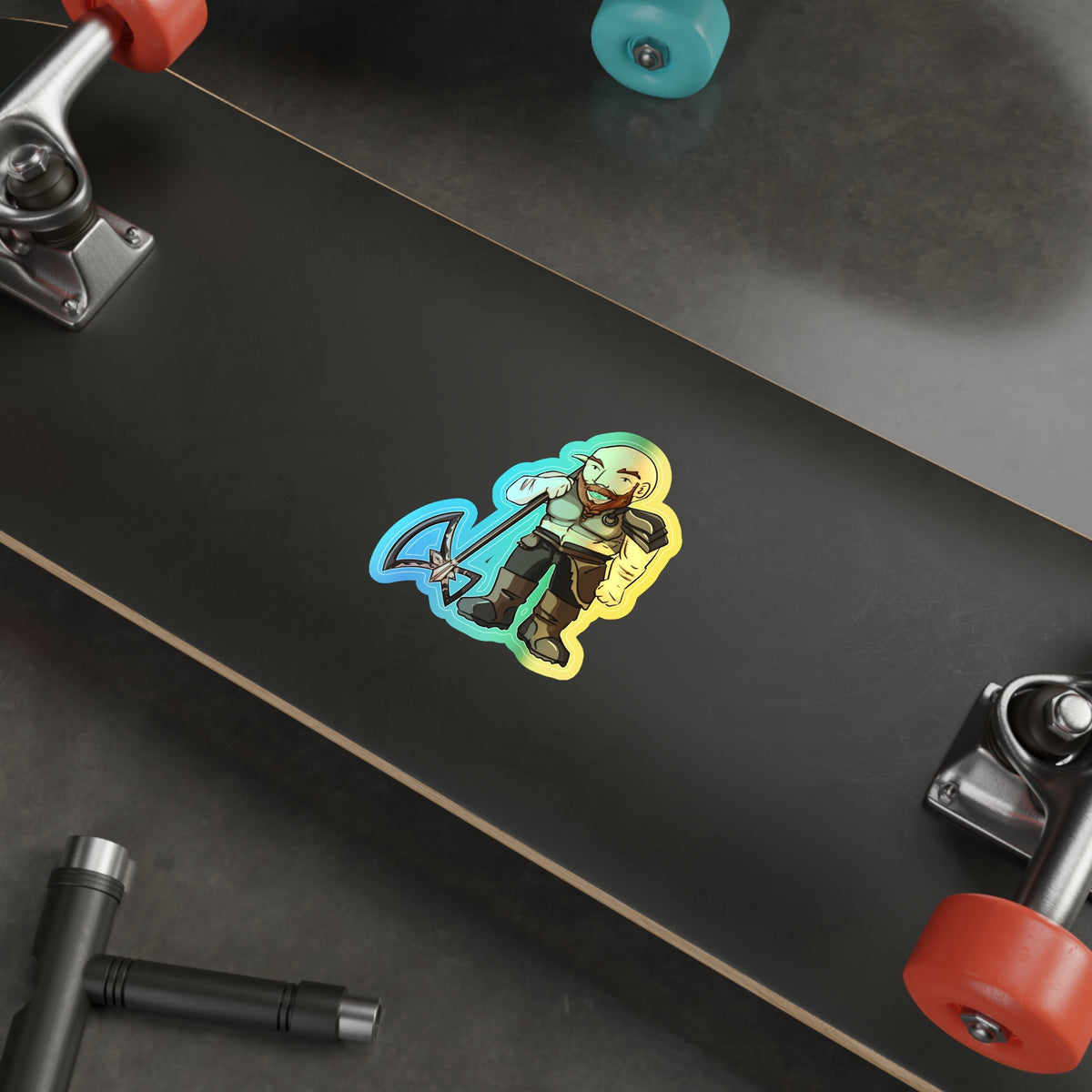 Mars Holographic Sticker (Chibi-Style)