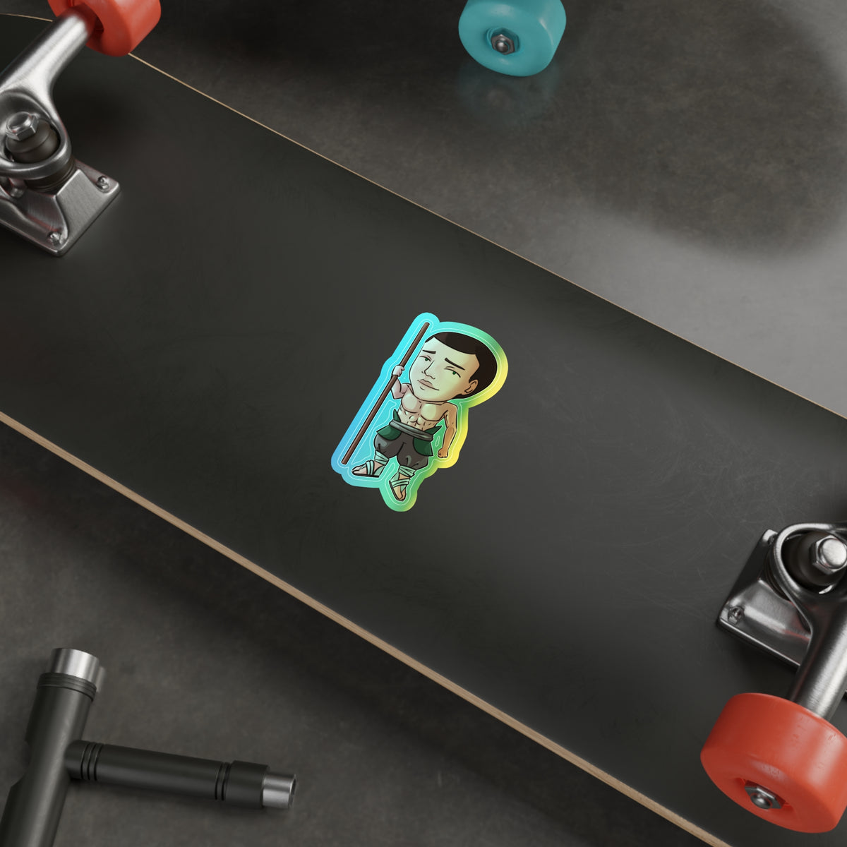 Eddie Holographic Sticker (Chibi-Style)