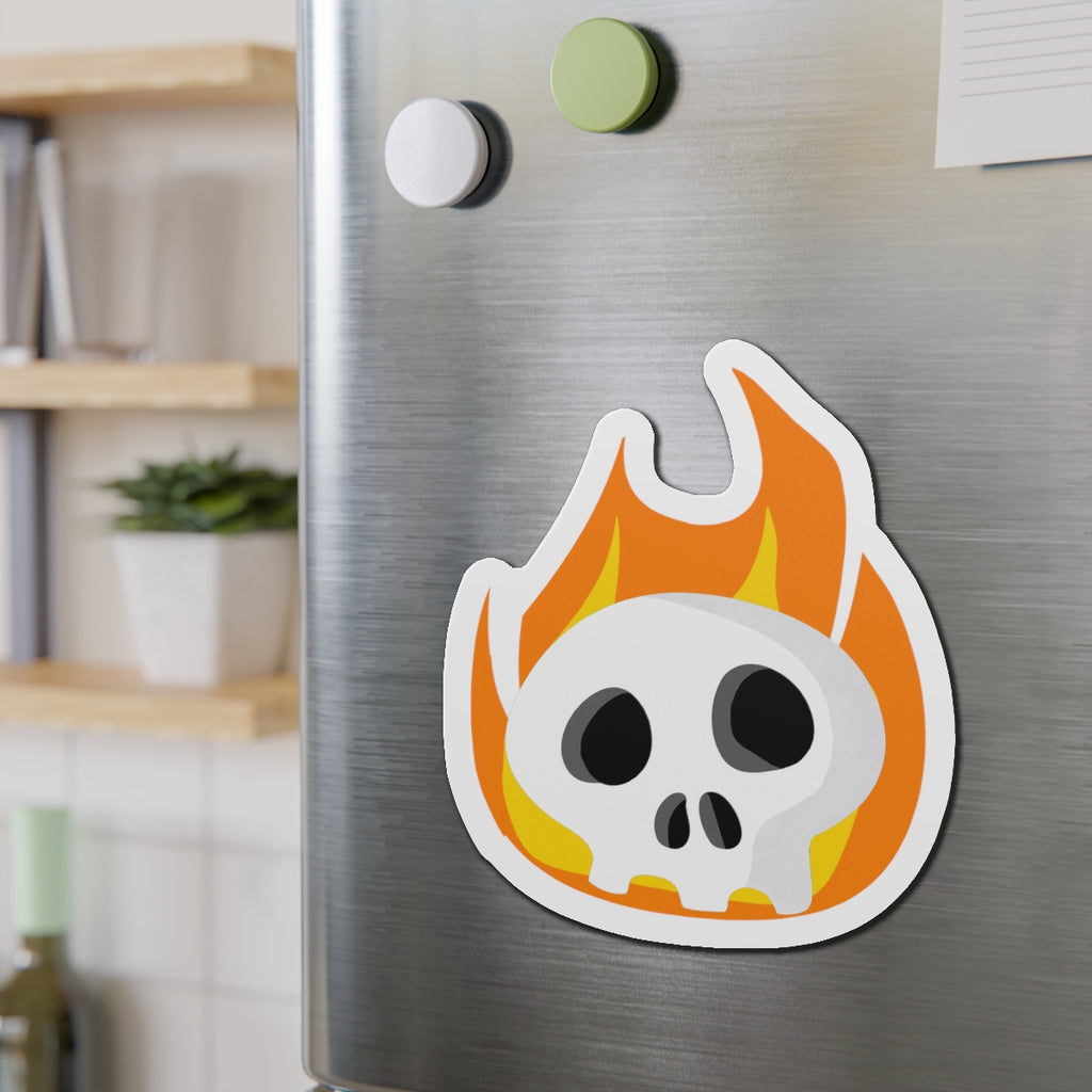 Flaming Skull Magnet