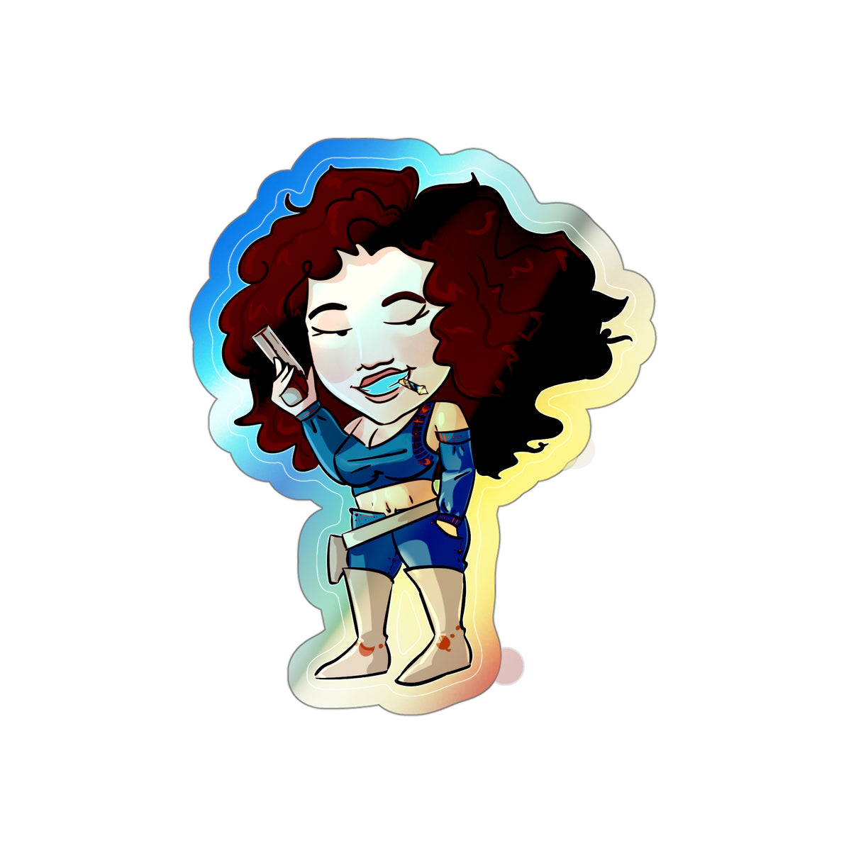 Willow Holographic Sticker (Chibi-Style)