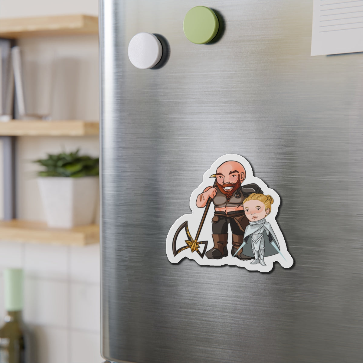 Dot and Mars Magnet (Chibi-Style)