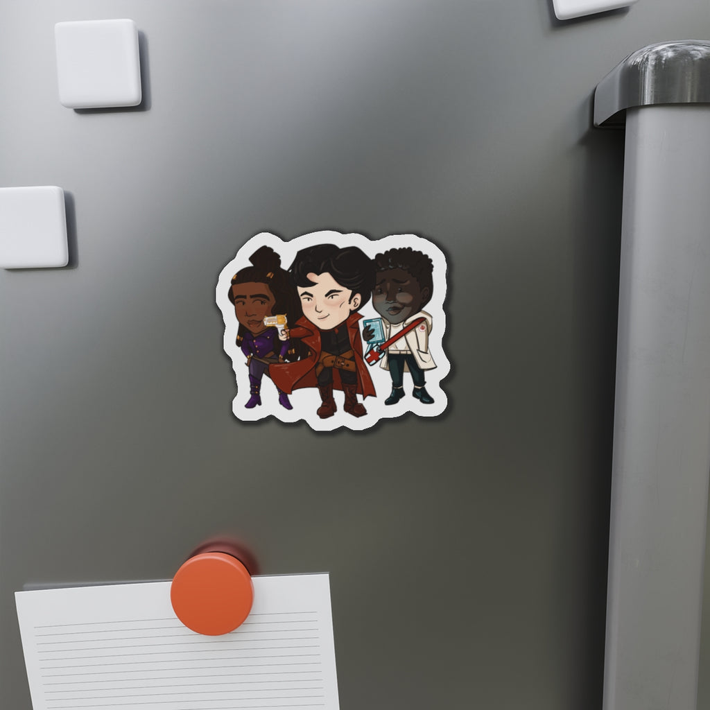 Grey, Minn, and Farlow Magnet (Chibi-Style)