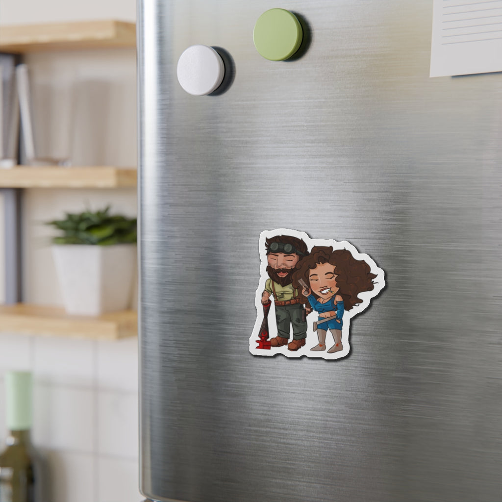 Willow and Bones Magnet (Chibi-Style)