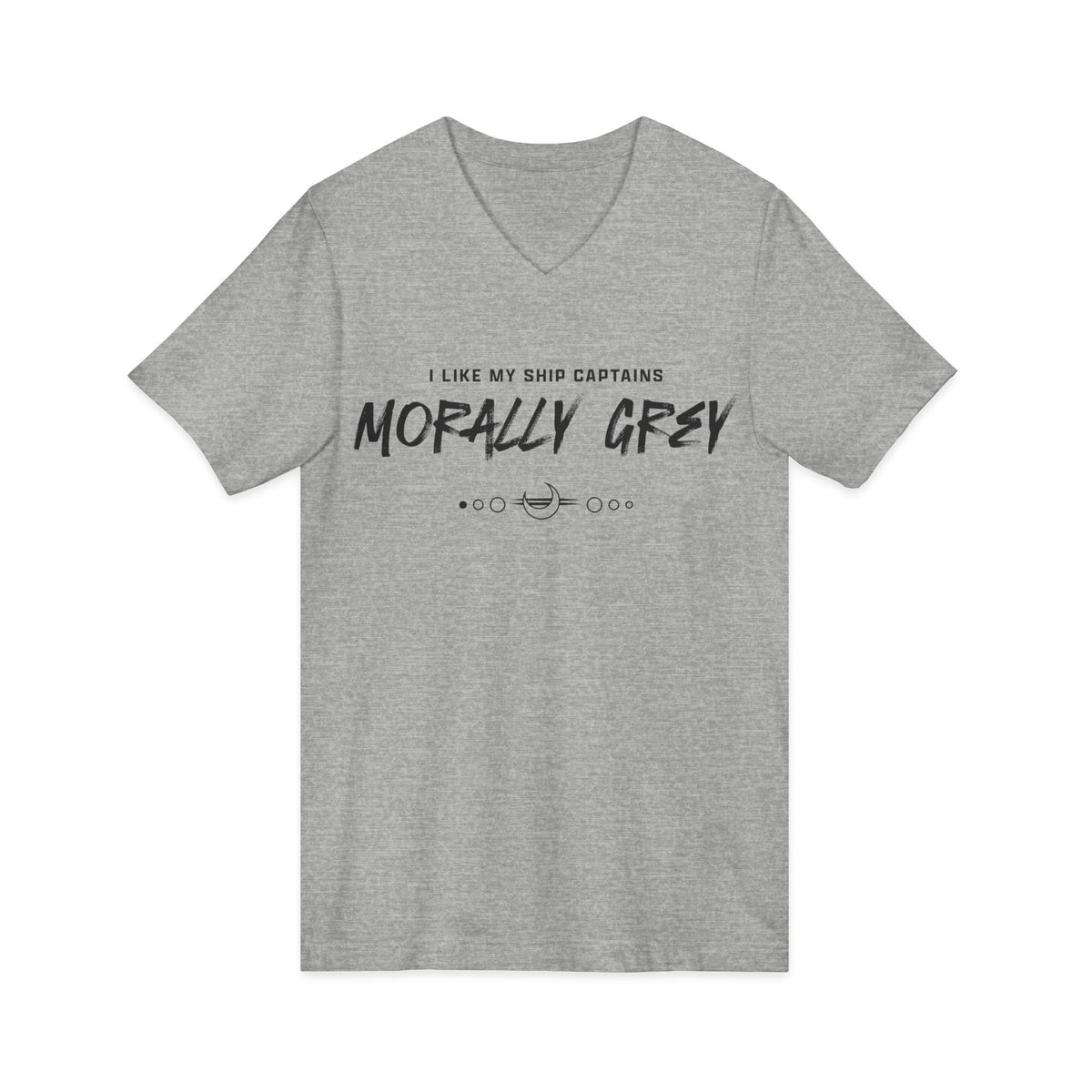 I Like My Ship Captains Morally Grey V-Neck Tee