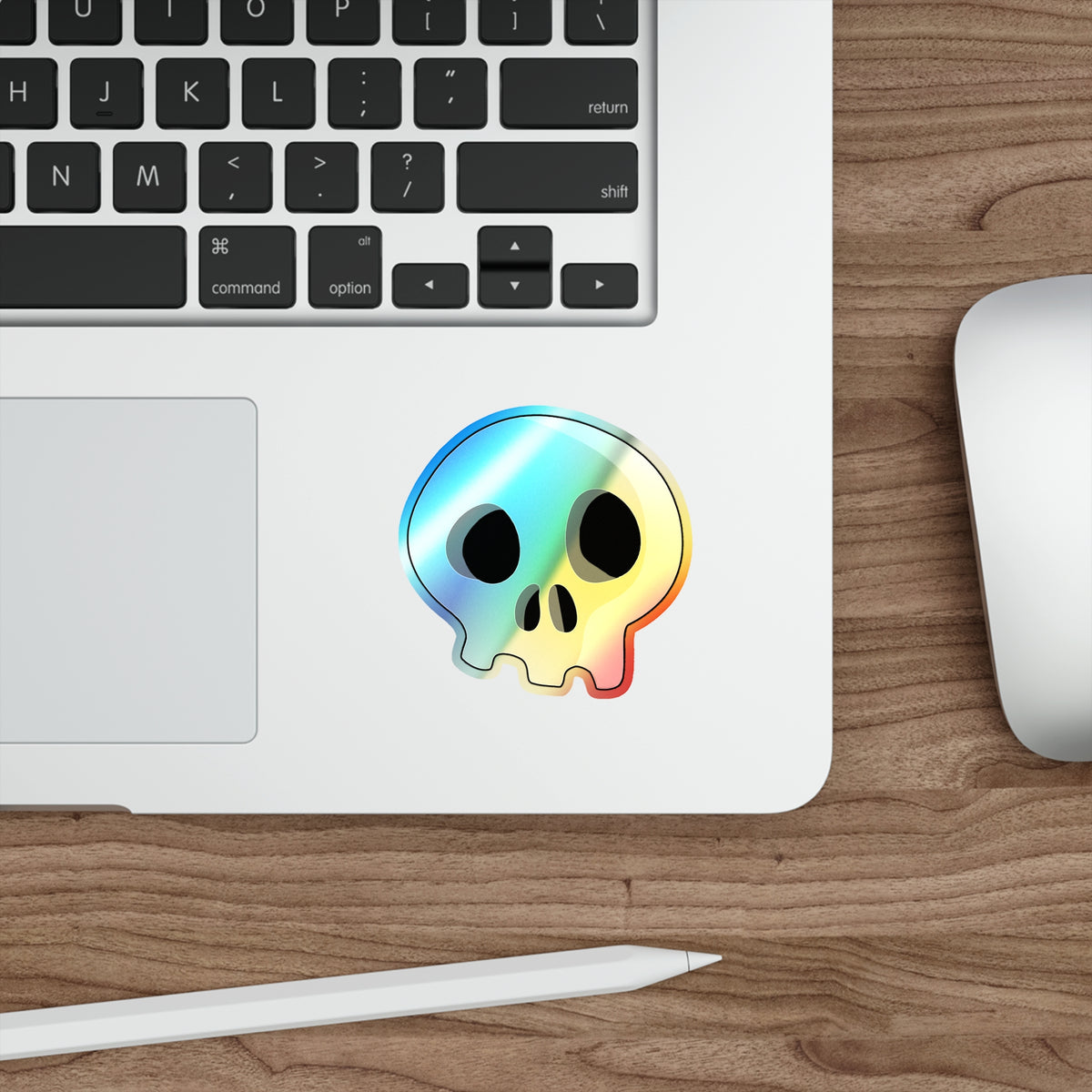 Trench Skull (No Jaw) Holographic Sticker