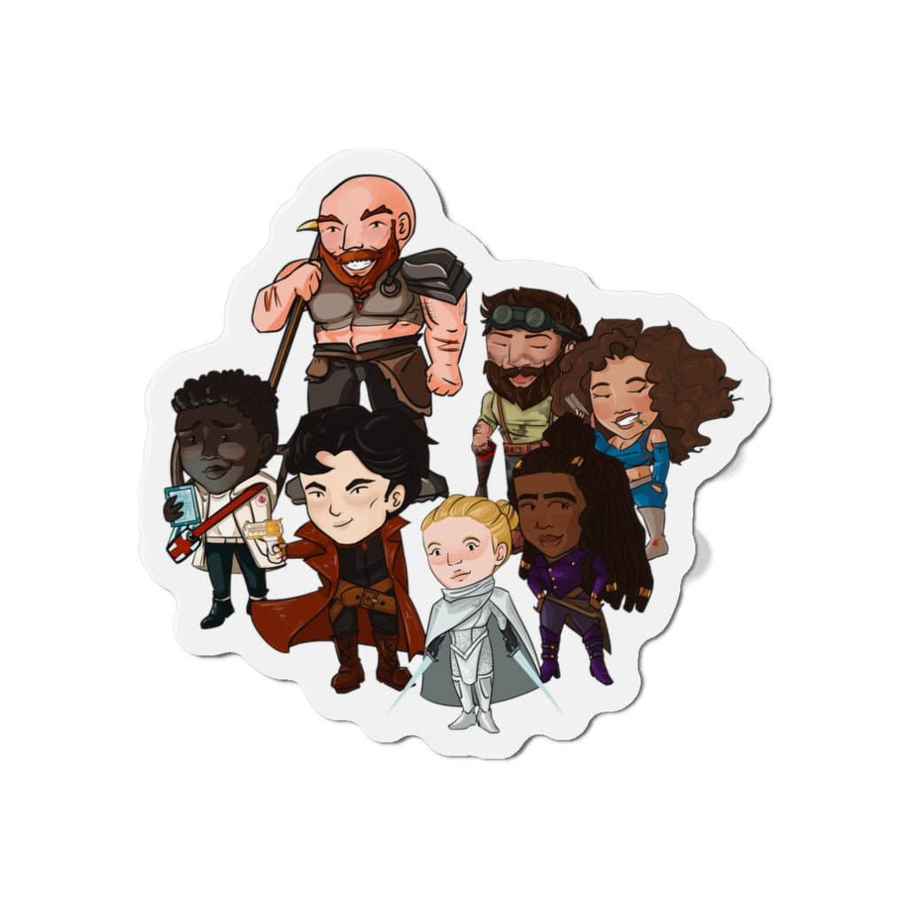 The Crew Huddle Magnet (Chibi-Style)