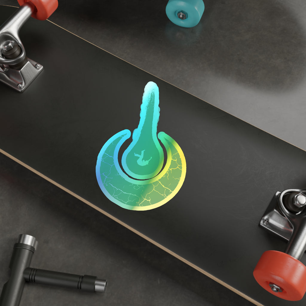 Maurice Africh Logo Holographic Sticker (Teal)