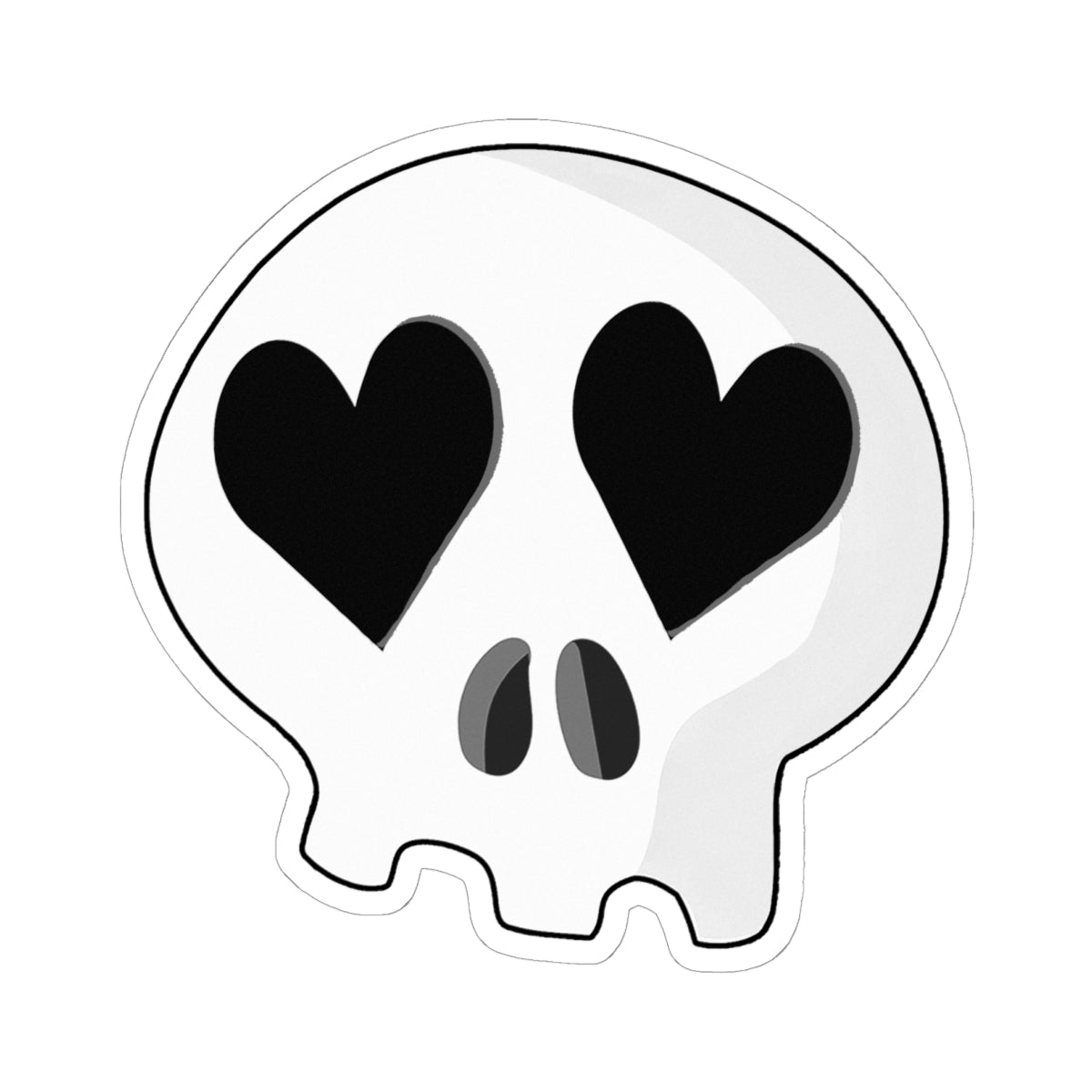 Heart-Eyes Skull Sticker Set (9 Stickers)
