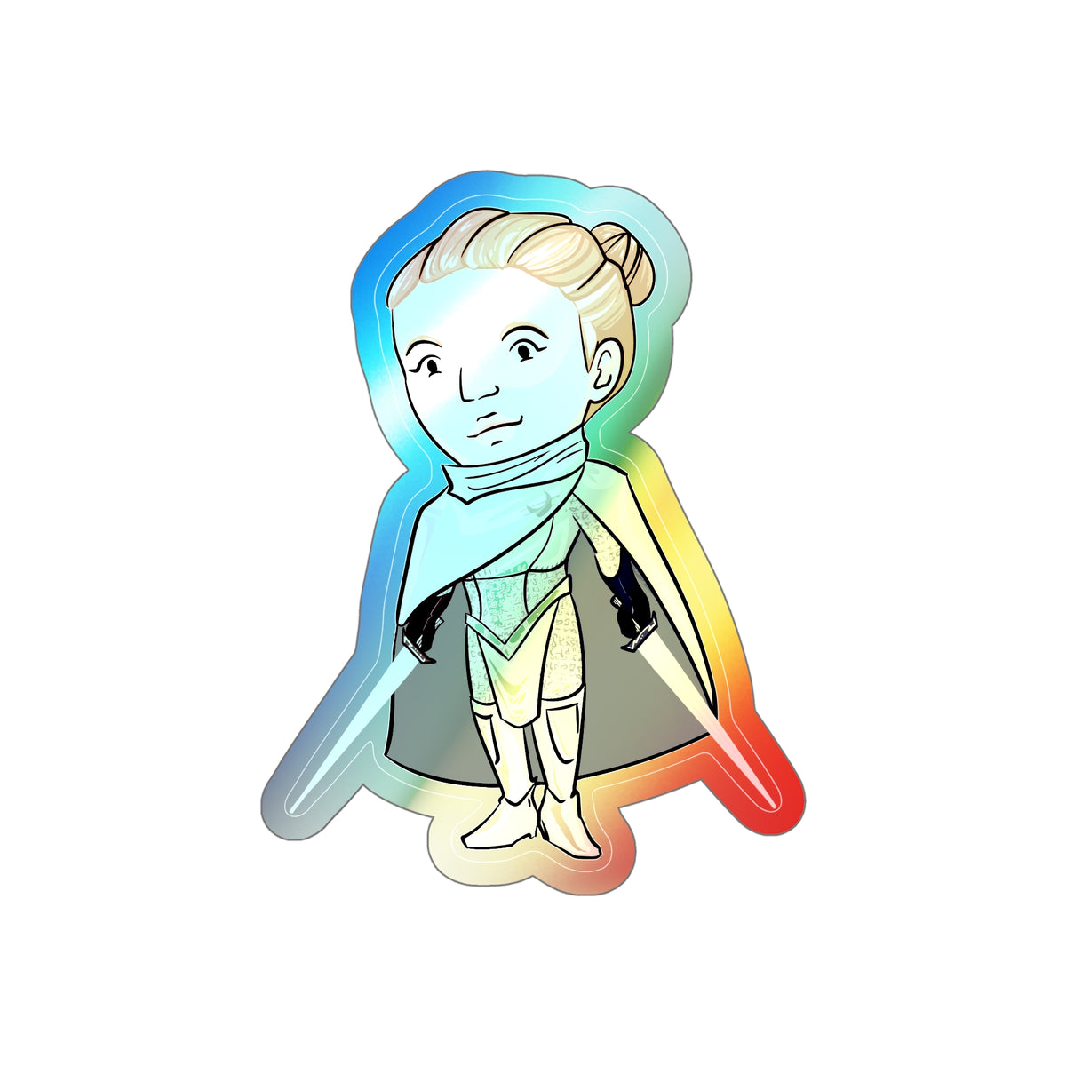 Dot Holographic Sticker (Chibi-Style)