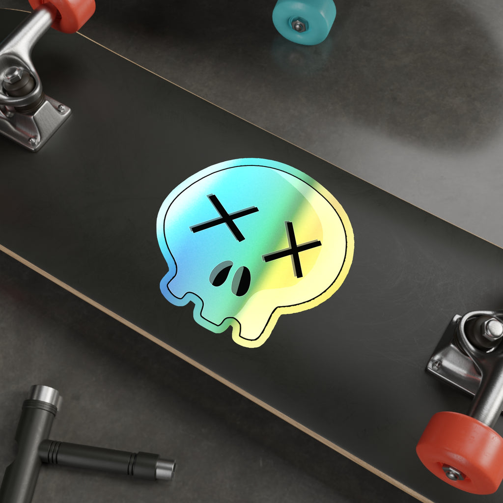 Dead Skull Holographic Sticker
