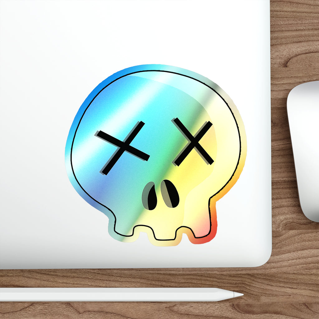 Dead Skull Holographic Sticker