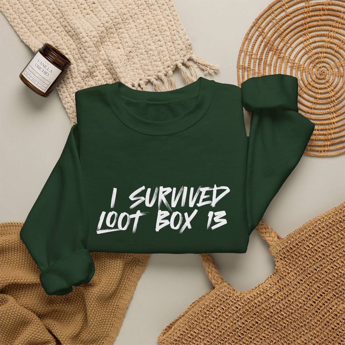 I Survived Loot Box 13 Crewneck Sweatshirt - Colors