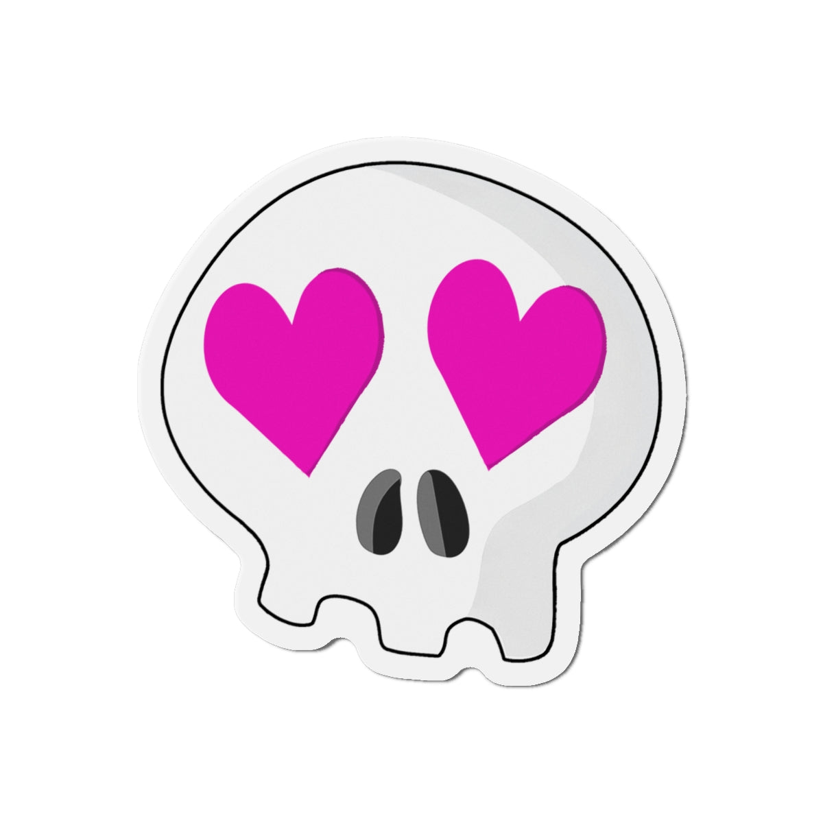 Heart-Eyes Skull Magnet (Pink)