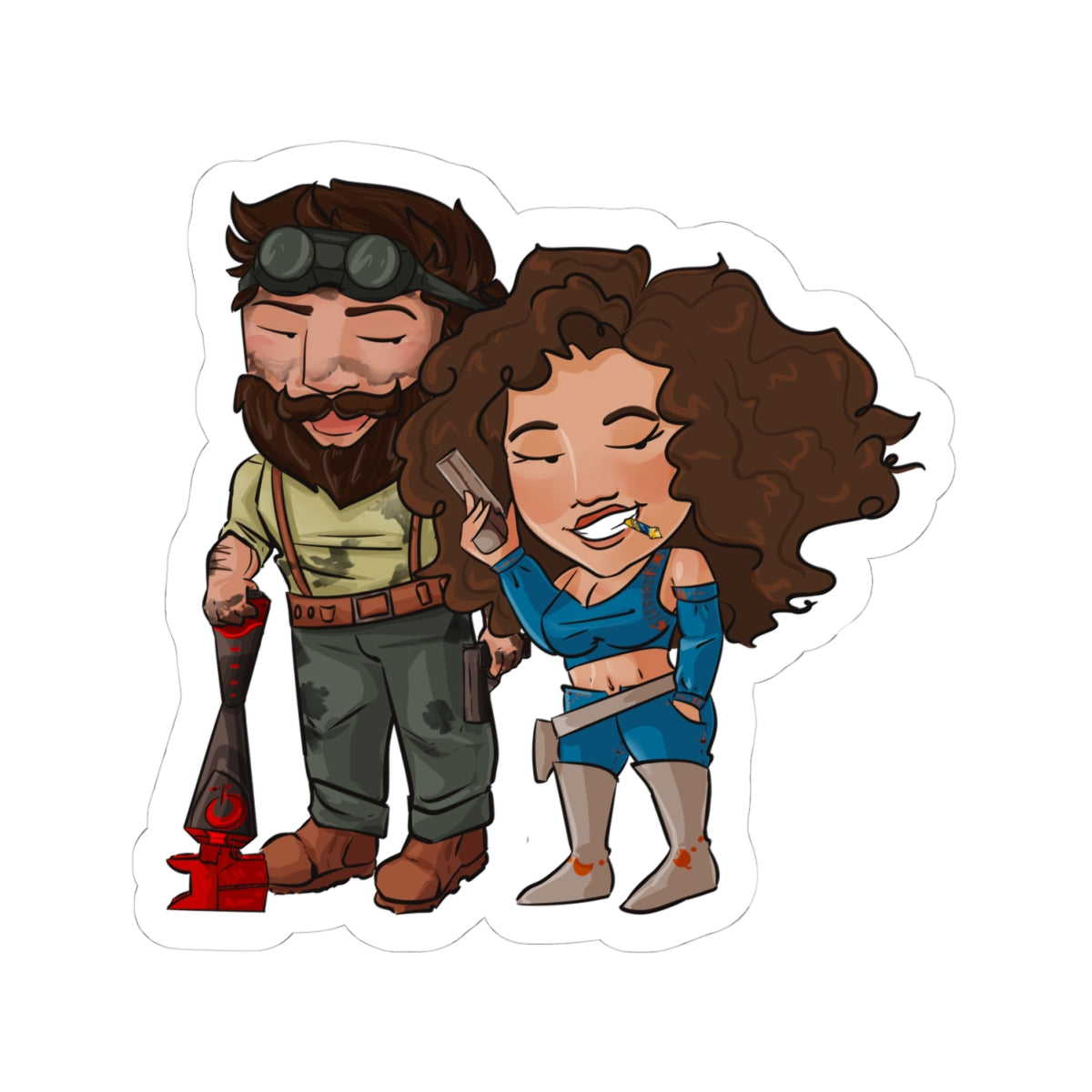 Willow and Bones Sticker (Chibi-Style)