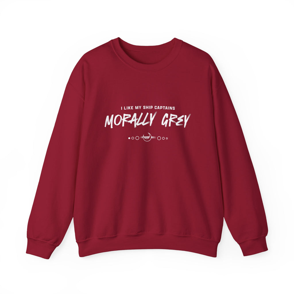 I Like My Ship Captains Morally Grey Crewneck Sweatshirt - Colors