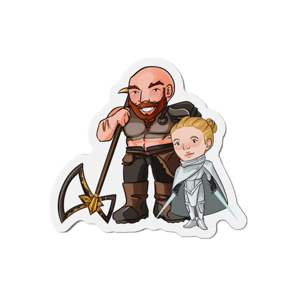 Dot and Mars Magnet (Chibi-Style)