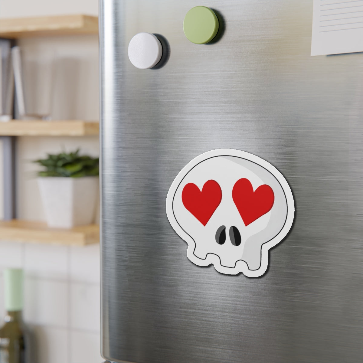 Heart-Eyes Skull Magnet
