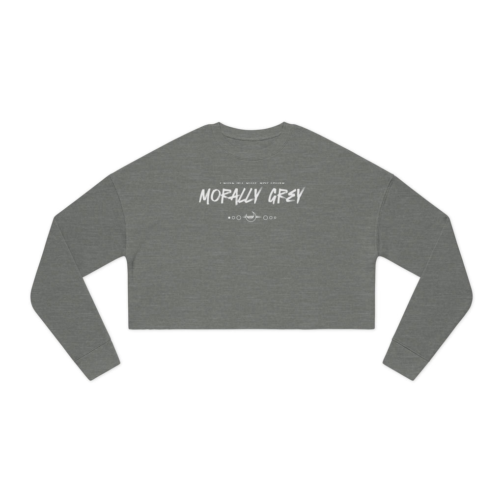 I Like My Ship Captains Morally Grey Cropped Sweatshirt