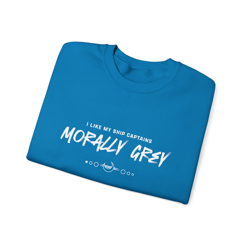I Like My Ship Captains Morally Grey Crewneck Sweatshirt - Colors