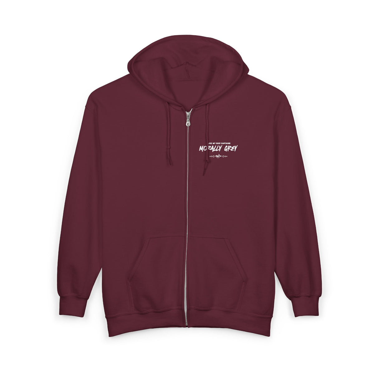 I Like My Ship Captains Morally Grey Zip Hoodie