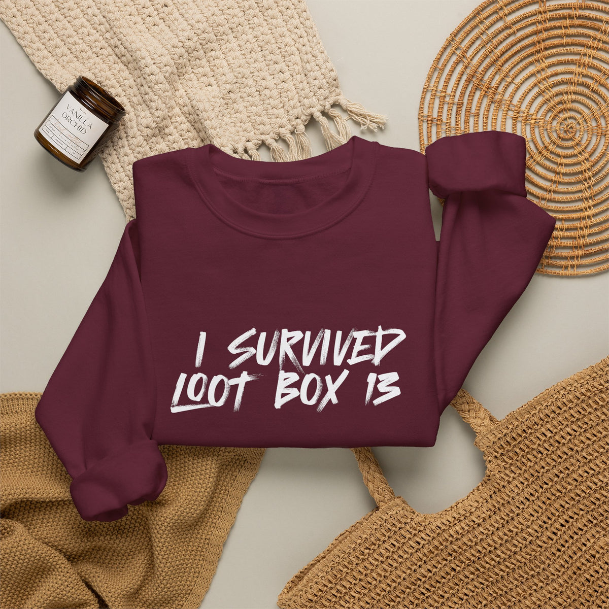 I Survived Loot Box 13 Crewneck Sweatshirt - Colors