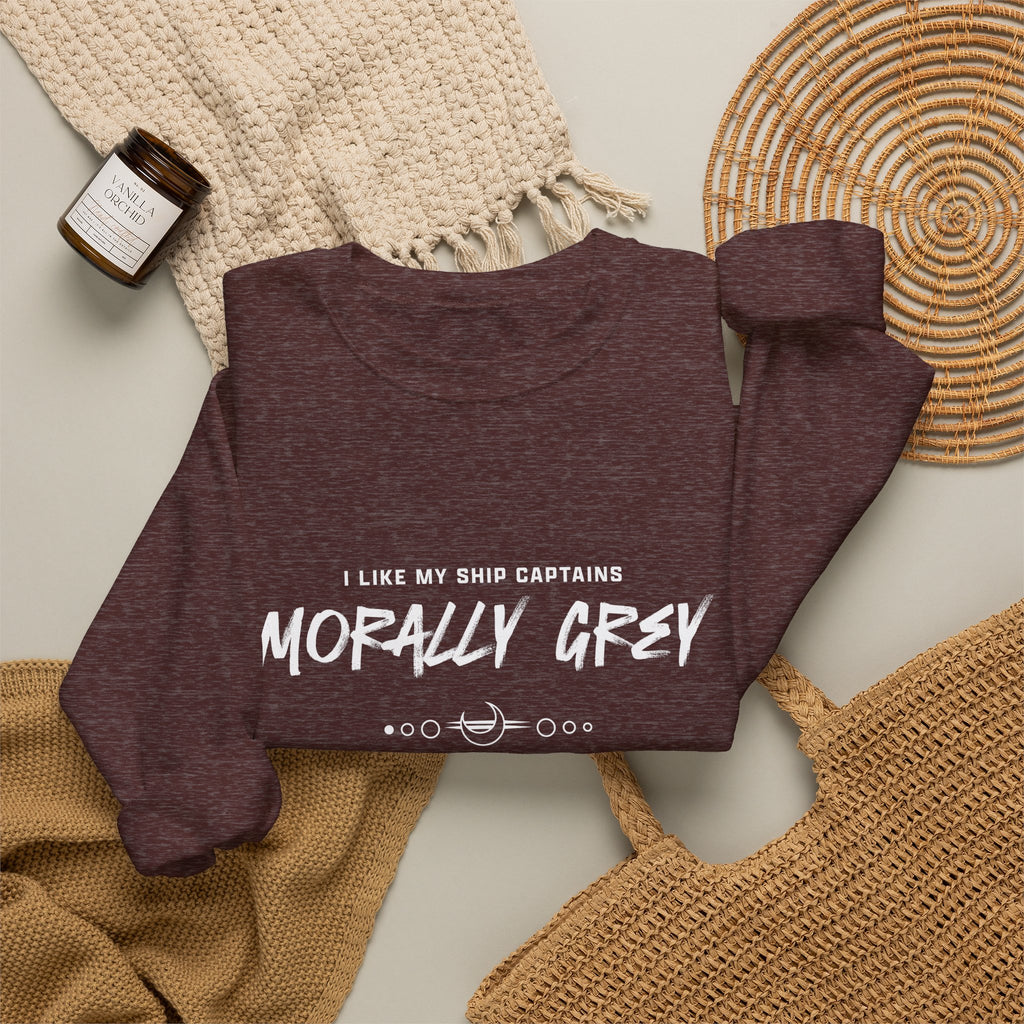 I Like My Ship Captains Morally Grey Crewneck Sweatshirt - Colors