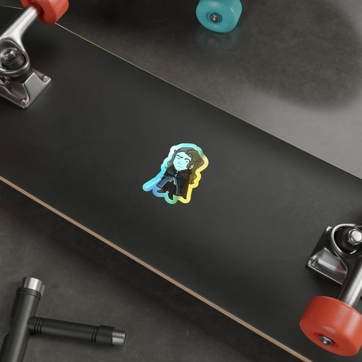 Cello Holographic Sticker (Chibi-Style)