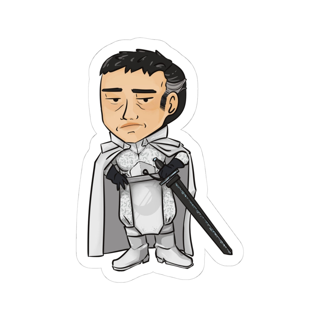 Rook with Black Sword Sticker (Chibi-Style)