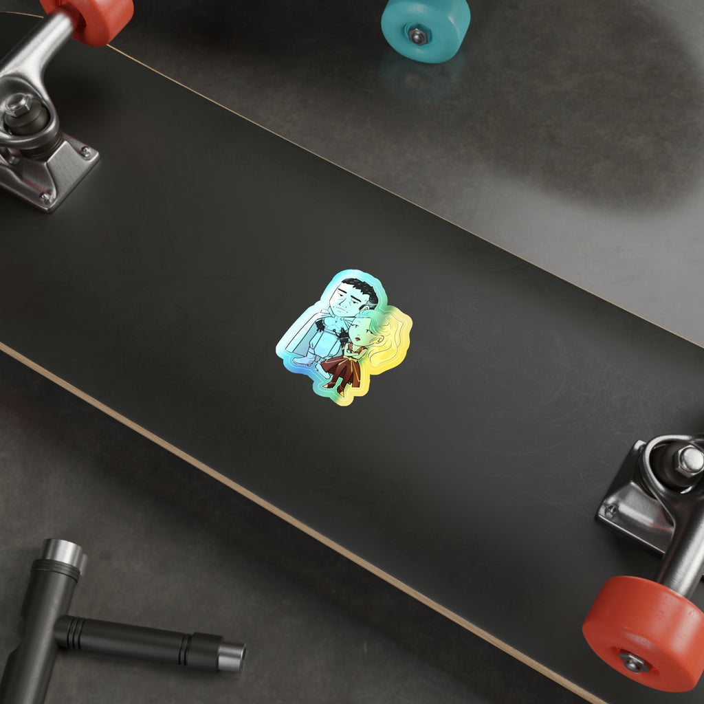 Dalia and Rook Holographic Sticker (Chibi-Style)