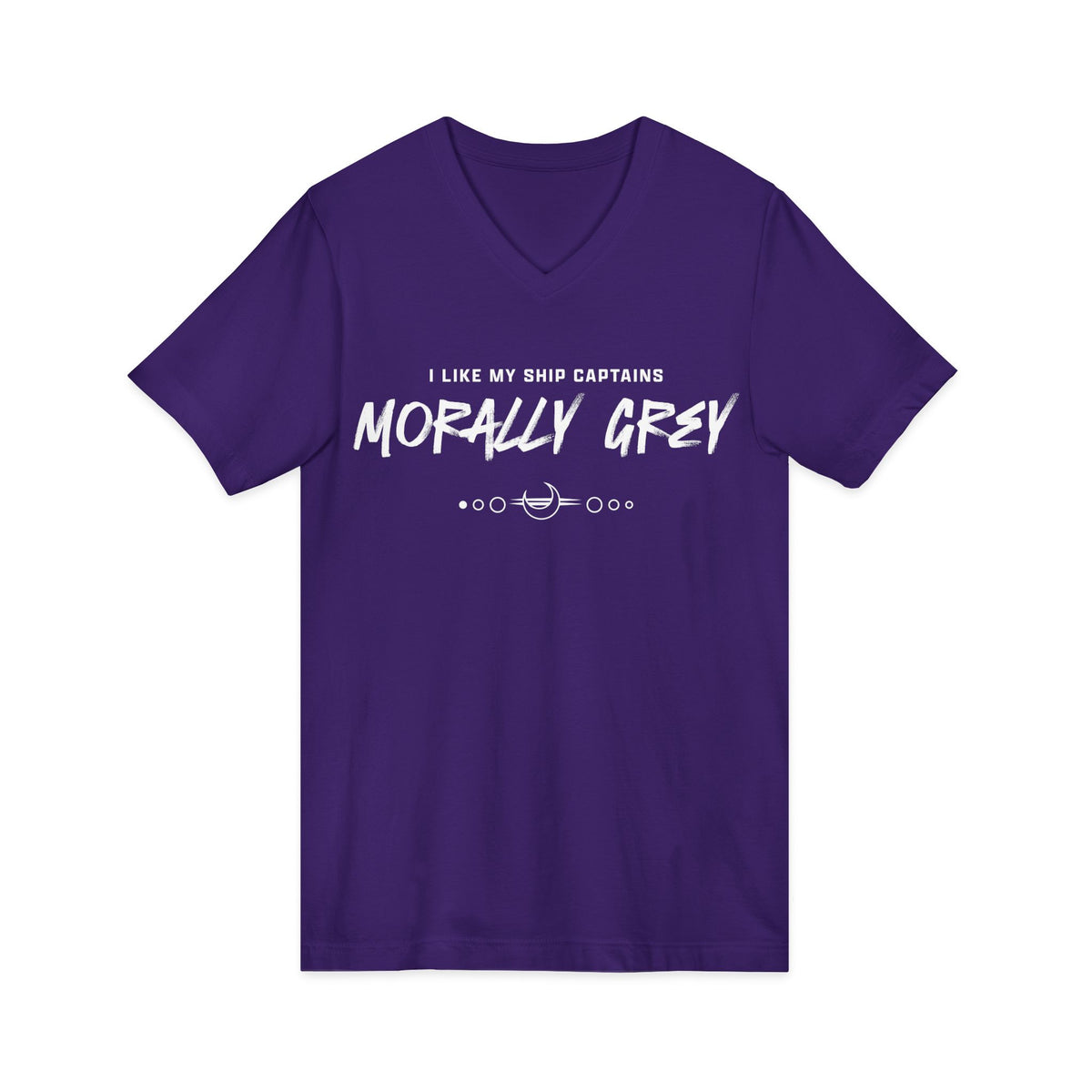 I Like My Ship Captains Morally Grey V-Neck Tee