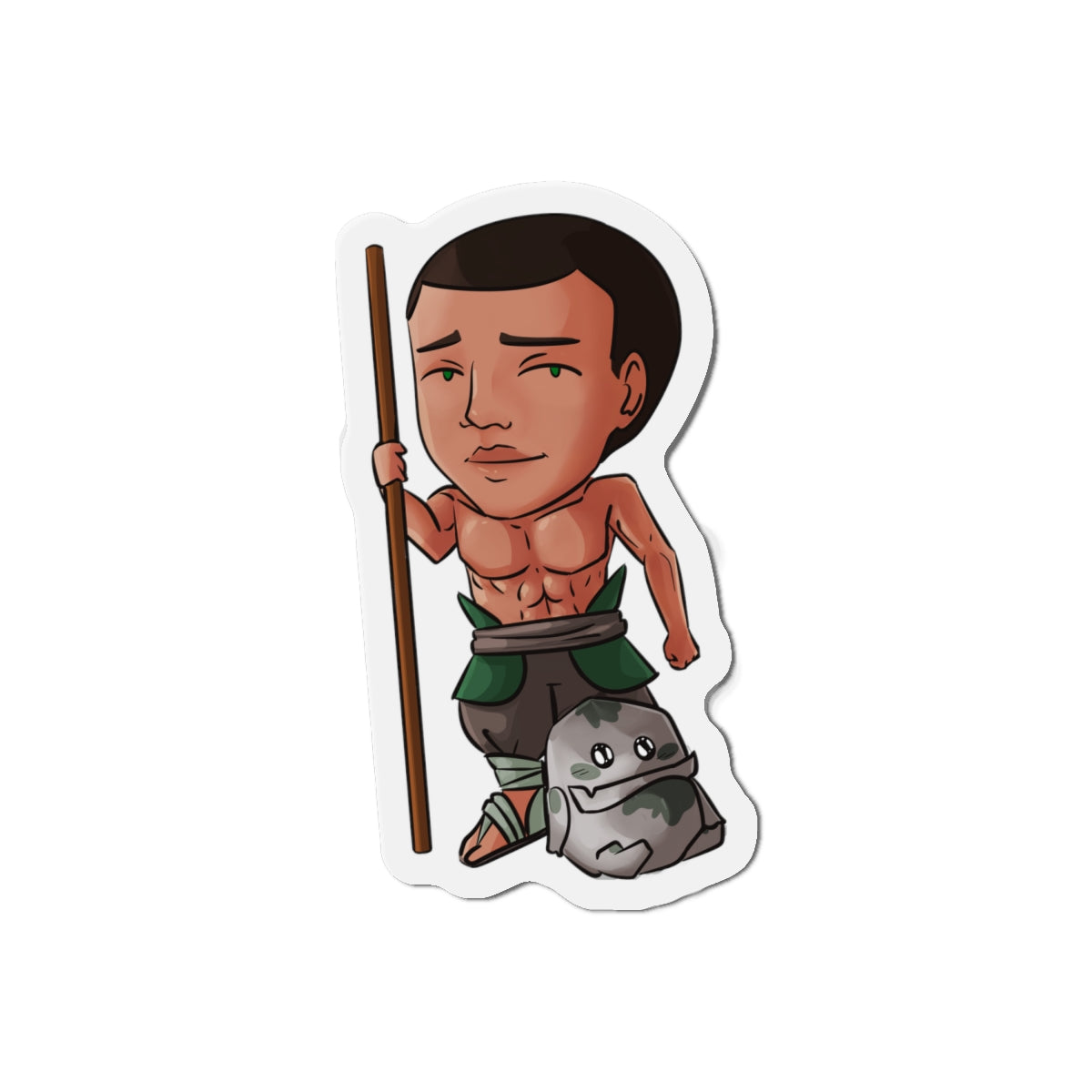 Eddie with Little Izzy Magnet (Chibi-Style)