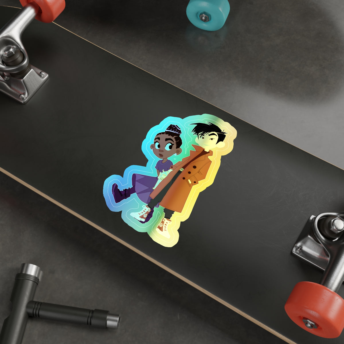 Grey and Minn Holographic Sticker (Kid Crew)