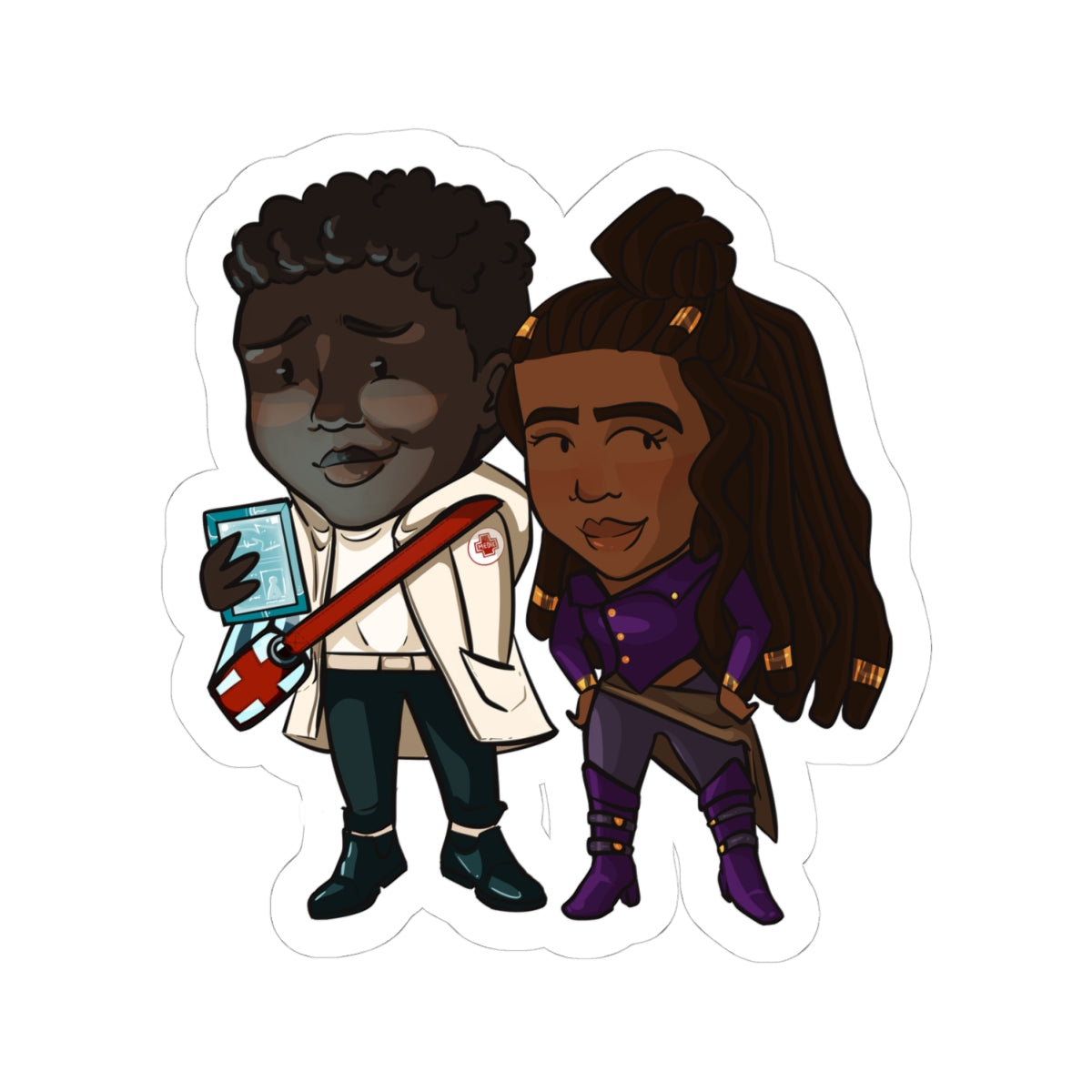 Minn and Farlow Sticker (Chibi-Style)