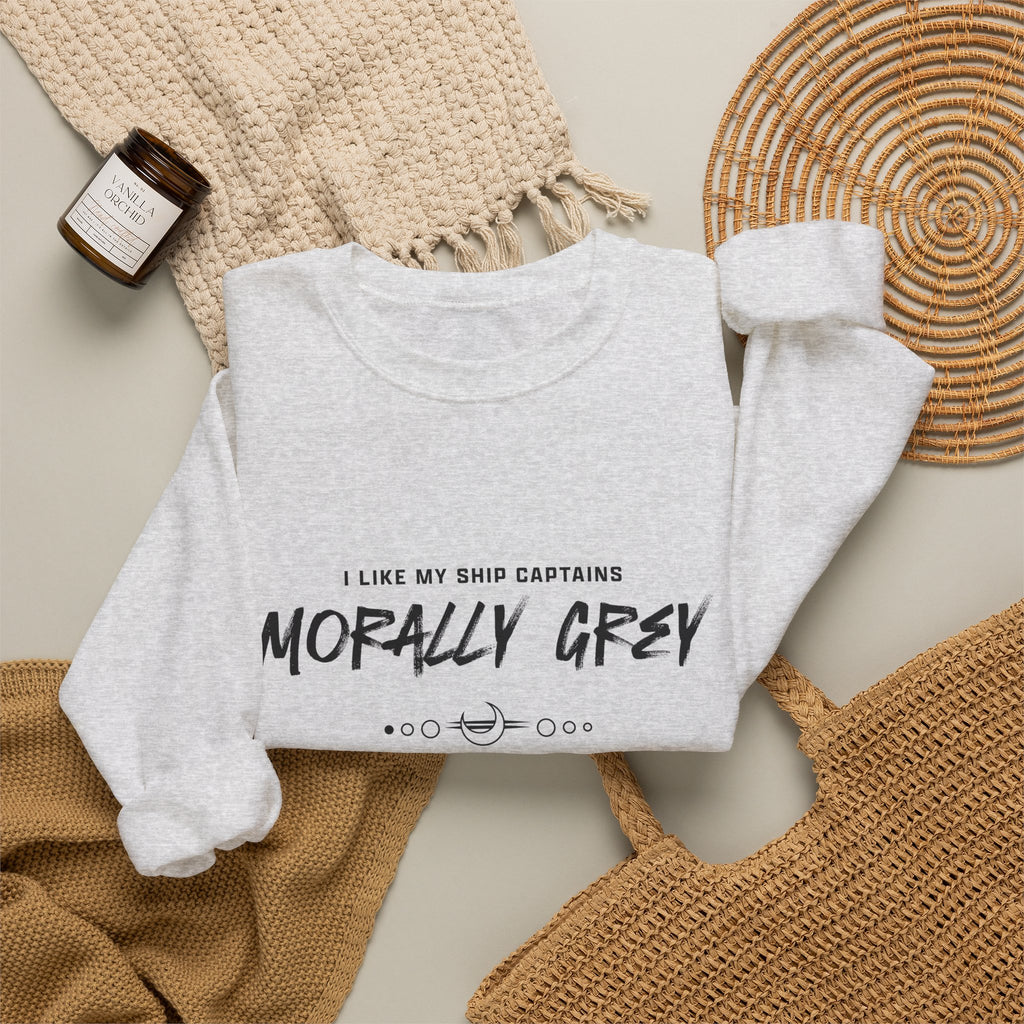 I Like My Ship Captains Morally Grey Crewneck Sweatshirt