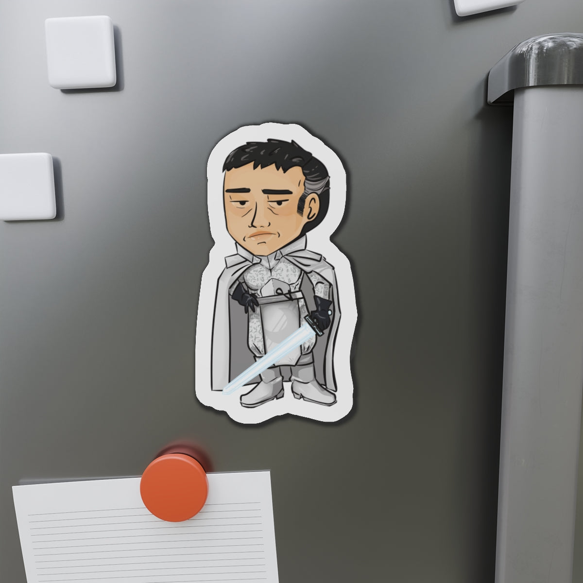 Rook with Glowing Sword Magnet (Chibi-Style)