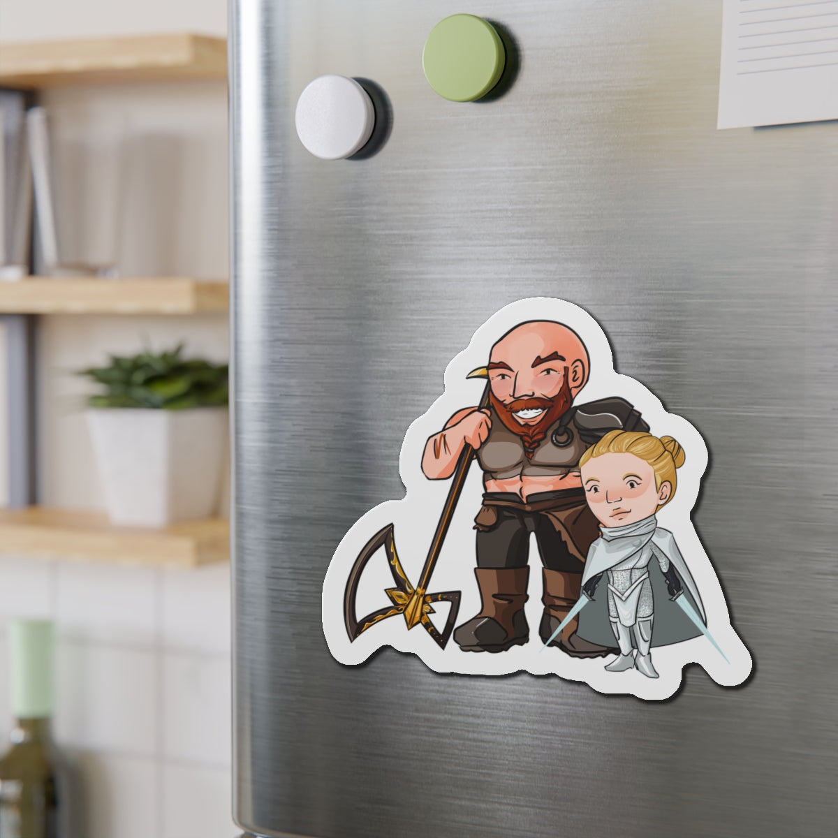 Dot and Mars Magnet (Chibi-Style)