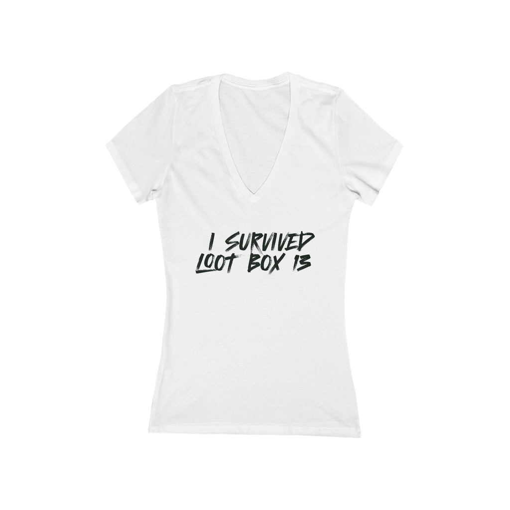 I Survived Loot Box 13 Women's Deep V-Neck Tee