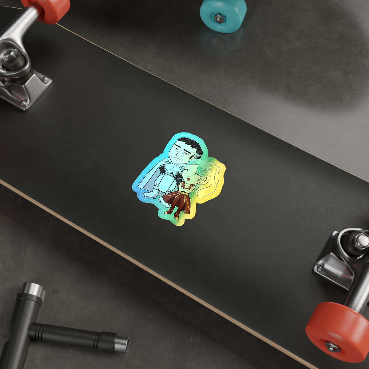 Dalia and Rook Holographic Sticker (Chibi-Style)