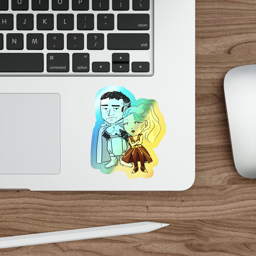 Dalia and Rook Holographic Sticker (Chibi-Style)