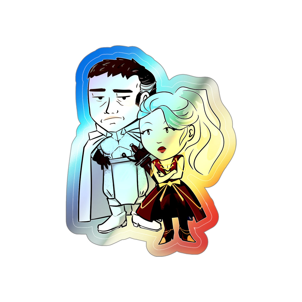 Dalia and Rook Holographic Sticker (Chibi-Style)