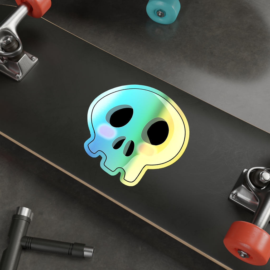 Shy Skull Holographic Sticker