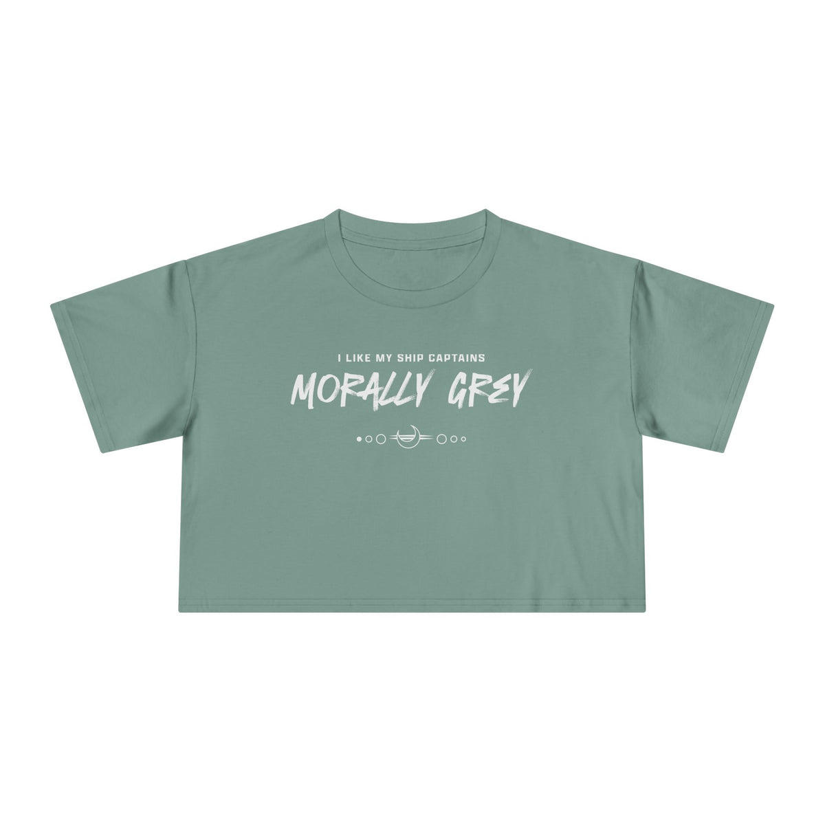 I Like My Ship Captains Morally Grey Crop Tee